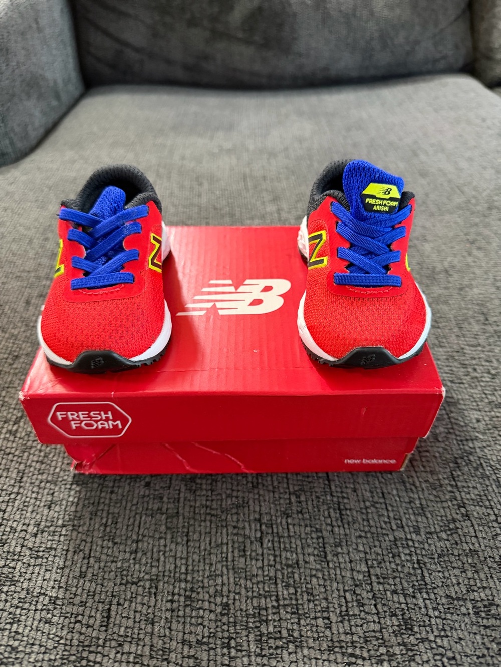 New Balance Kids Red & Blue Fresh Foam Sneakers NWT